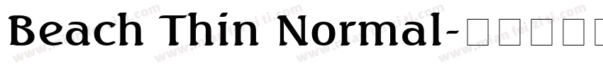 Beach Thin Normal字体转换